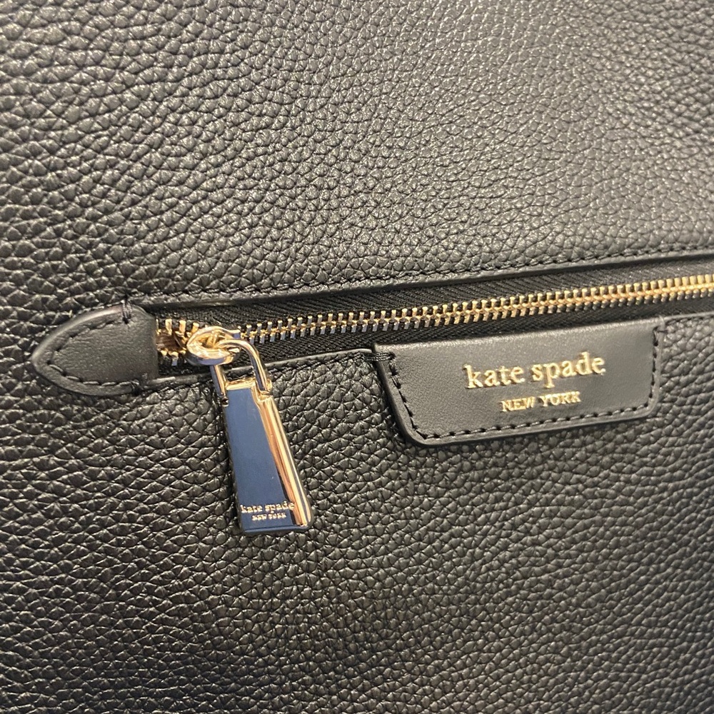 NWT Kate Spade Black Pebbled Leather Shoulder Bag with dust bag - Picture 14 of 16